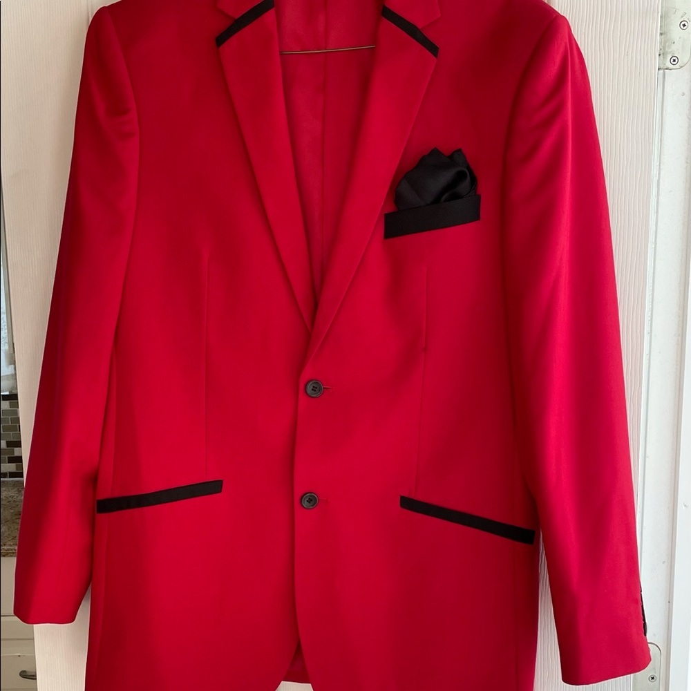 Ferrecci Red Blazer with Black Trim